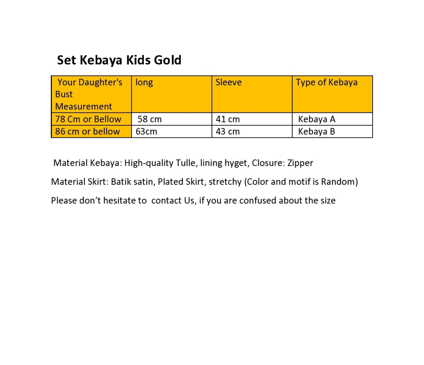 Set Kebaya for Kids, Kebaya Daughter, kebaya girl, gold Kebaya