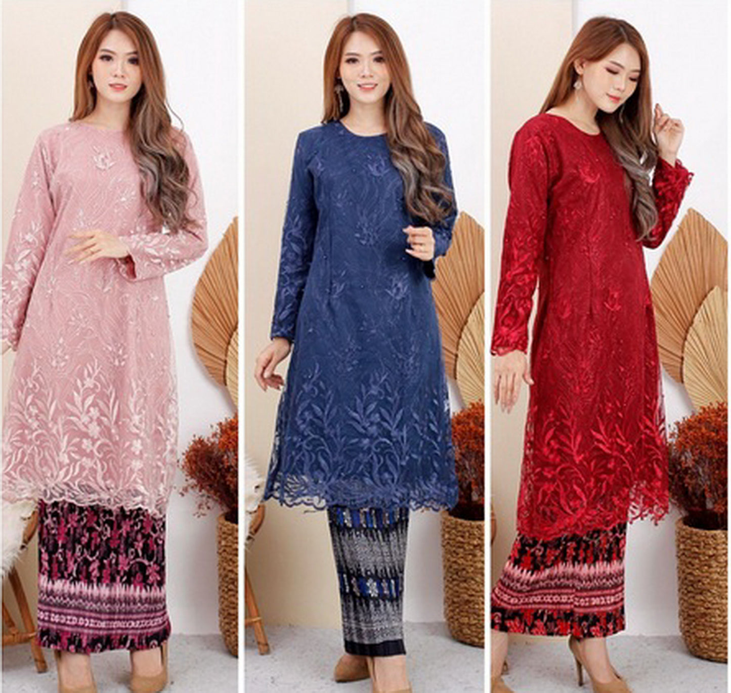 Baju Kurung Set, Tunic Kebaya, Baju Raya, wedding attend