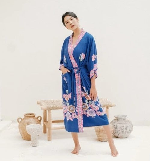 Summer Robe Kimono, floral kimono Robe, Bridal Robe,  various color