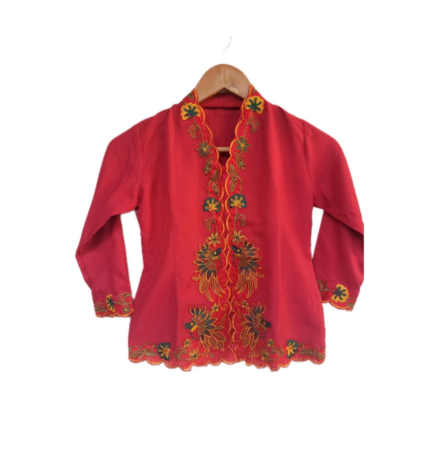 Red Kebaya For kids, Kebaya for girl, Kebaya for daughter