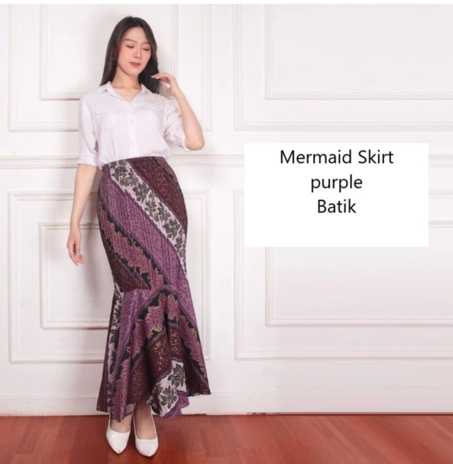 Mermaid Skirt Batik, sarong Batik Kebaya, Pleated Mermaid Skirt Various Motif