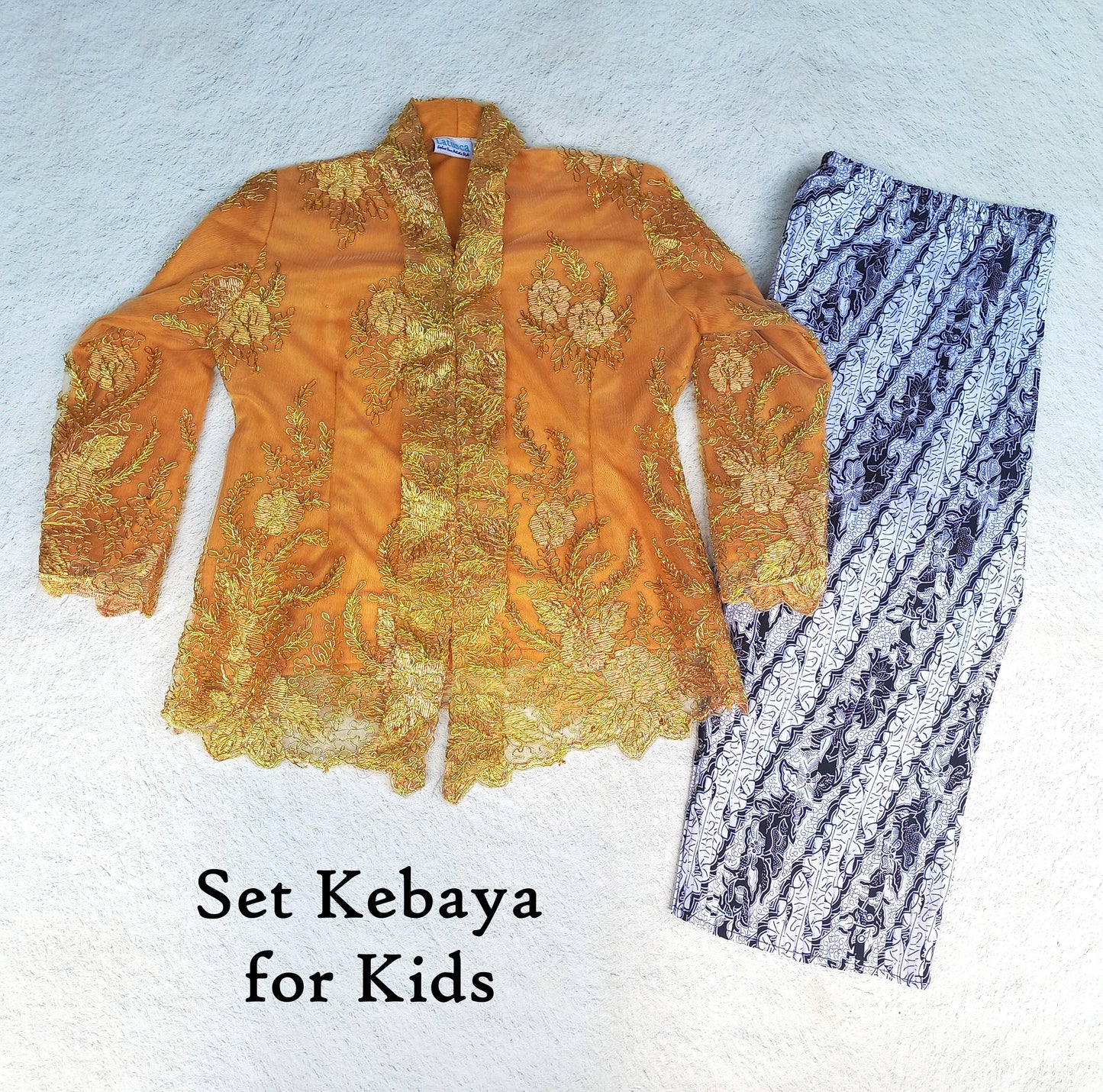 Set Kebaya for Kids, Kebaya Daughter, kebaya girl, gold Kebaya