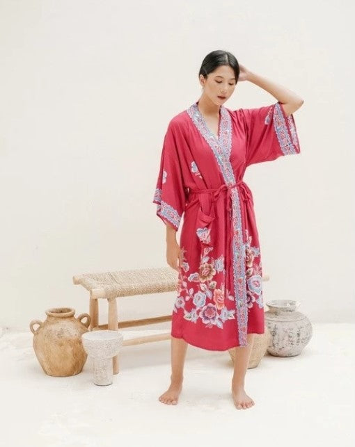 Summer Robe Kimono, floral kimono Robe, Bridal Robe,  various color